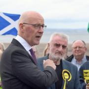 John Swinney out campaigning with Tommy Sheppard in Portobello today
