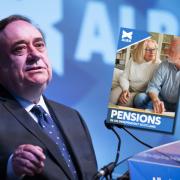 Alba leader Alex Salmond, and the front page of the party's first independence white paper