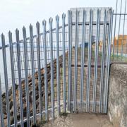 A fence was installed on Burntisland harbour for “public safety reasons