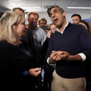 Rishi Sunak pictured on the campaign trail