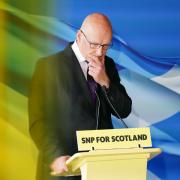 John Swinney delivered a speech in Edinburgh following a difficult night for the SNP