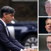 Clockwise from top right: Tory politicians Alister Jack, Andrew Bowie, John Lamont, and Rishi Sunak