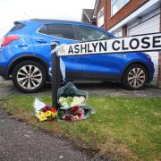 Floral tributes have been left near the home of the Hunt family