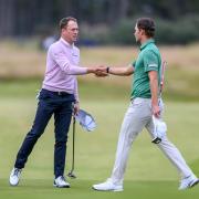 Justin Thomas (left) posted a 62 on day one of the Genesis Scottish Open