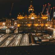 Waverley Station in Edinburgh (foreground) is one of Henshaw's projects