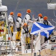 The Clipper Round the World Yacht Race arrives in Scotland for the first time