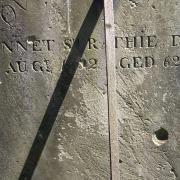 Local legend says a bullet hole on one gravestone was from a gun aimed at Burke and Hare