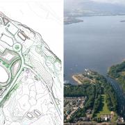 A view of the proposed site for part of the Flamingo Land Loch Lomond development, and a part of the proposed plans