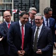 Keir Starmer pictured with new Scottish Labour MPs in Downing Street