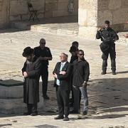 Israel's far-right National Security Minister Itamar Ben-Gvir forces his way into the Al-Aqsa Mosque complex under police protection in East Jerusalem
