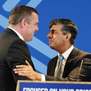 Outgoing Scottish Tory leader Douglas Ross (left) and outgoing UK Tory leader Rishi Sunak