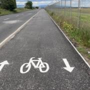 The new shared walking and cycle route runs from Inchinnan Drive