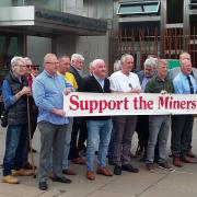 Veteran strikers outside the Scottish Parliament in 2022