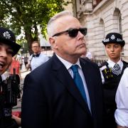 Former BBC broadcaster Huw Edwards arriving at Westminster Magistrates' Court, London