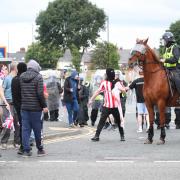 Protesters gathered in Sunderland