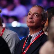 Nigel Farage attends a boxing match at The O2, London