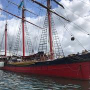 The SV Alvei arrived at Montrose Port on Sunday afternoon as the crew planned on staying in Scotland for a short time