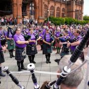 Pipers brought the noise to Glasgow