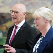 John Swinney pictured with Finance Secretary Shona Robison