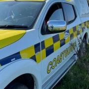 Stock image of a coastguard vehicle