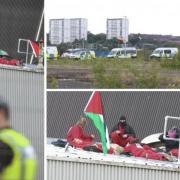 Pro-Palestine protesters have been jailed after a demonstration at a factory in Glasgow