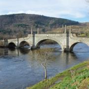 The unidentified man's body was found near Wade's Bridge at Aberfeldy