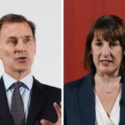 Former Tory chancellor Jeremy Hunt (left) and Labour Chancellor Rachel Reeves