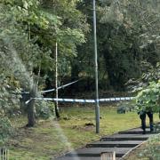 An area near a Glasgow bus stop has been taped off following reports of a 'rape'