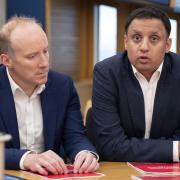 Finance spokesperson Michael Marra alongside Scottish labour leader Anas Sarwar