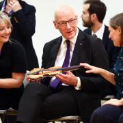 Scottish First Minister John Swinney during his visit to Big Noise Raploch in Stirling