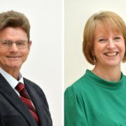 Labour councillor Martin Rooney (left) resigned, and new SNP provost Karen Murray Conaghan