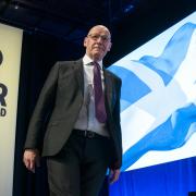 John Swinney pictured at the SNP conference in Edinburgh