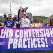 Scottish First Minister John Swinney during the annual Pride parade in Edinburgh