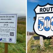 A sign pleading with people not to use a beauty spot as a toilet has been installed on the NC500