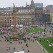 George Square at 11.10am on Saturday, September 7