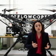 Deputy First Minister Kate Forbes during a visit to drone manufacturer Flowcopter in Loanhead