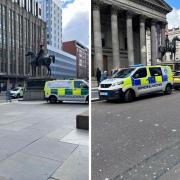 Police have issued an update after a man fell from a balcony inside a Glasgow art gallery