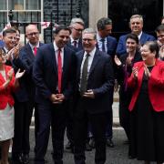 Scottish Labour MPs outside Downing Street after the General Election