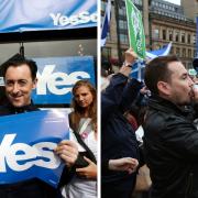 Alan Cumming (left) and Martin Compston (right) were among those to campaign in 2014