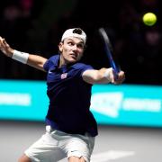 Jack Draper stretches for a backhand (Martin Rickett/PA)