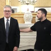 Prime Minister Keir Starmer with Ukrainian President Volodymyr Zelensky in Washington DC