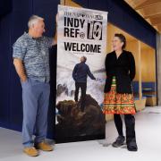 The audience were clearly gripped by the moving film To See Ourselves, which saw Jane McAllister (right) film her father Fraser during the Yes campaign of 2014