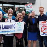 Campaigners celebrate outside Lomond Parish Church