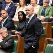 Stephen Flynn speaks during PMQs. Image: UK Parliament/Maria Unger