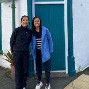 Daisy Yeung (right) and Lydia Man (left) recently ran Wigtown's Airbnb bookshop