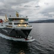 MV Glen Sannox touched down on Arran for the first time today