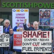 Protesters called on the UK Government to do more to reverse the Winter Fuel Payment cut