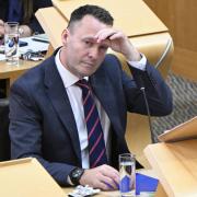 Leader of the Scottish Conservative Party Russell Findlay in the Scottish Parliament