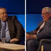 Alex Salmond (left) and Fergus Ewing appearing on an episode of Scotland Speaks with Alex Salmond which was released in October