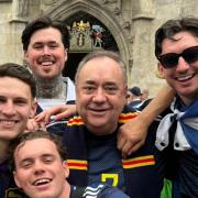 Alex Salmond with fans during Scotland's run in the Euros this summer